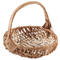 Cesto basso rotondo in vimini rosso, Ø16H13 cm (kit da 10)