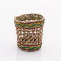 Portabicchieri in erba intrecciata colorata, Ø6-7,5x7 cm (kit da 10)
