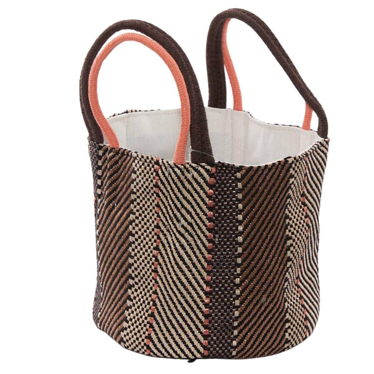 Cesto in tessuto multicolor, Ø23H20/30 cm (kit da 3)