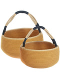 Cesto in cotone con manico in set di 2, Ø35H36 cm
