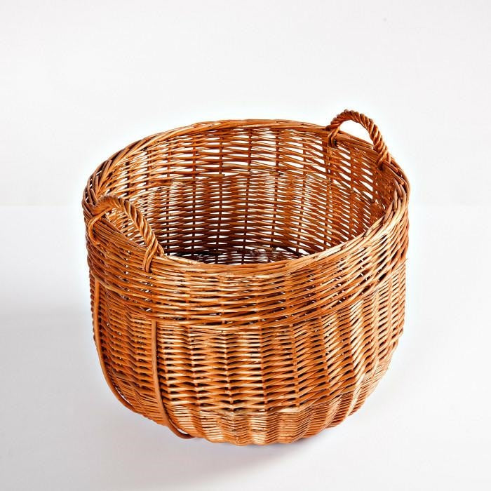 Cestone rotondo in vimini rosso, Ø58H40 cm