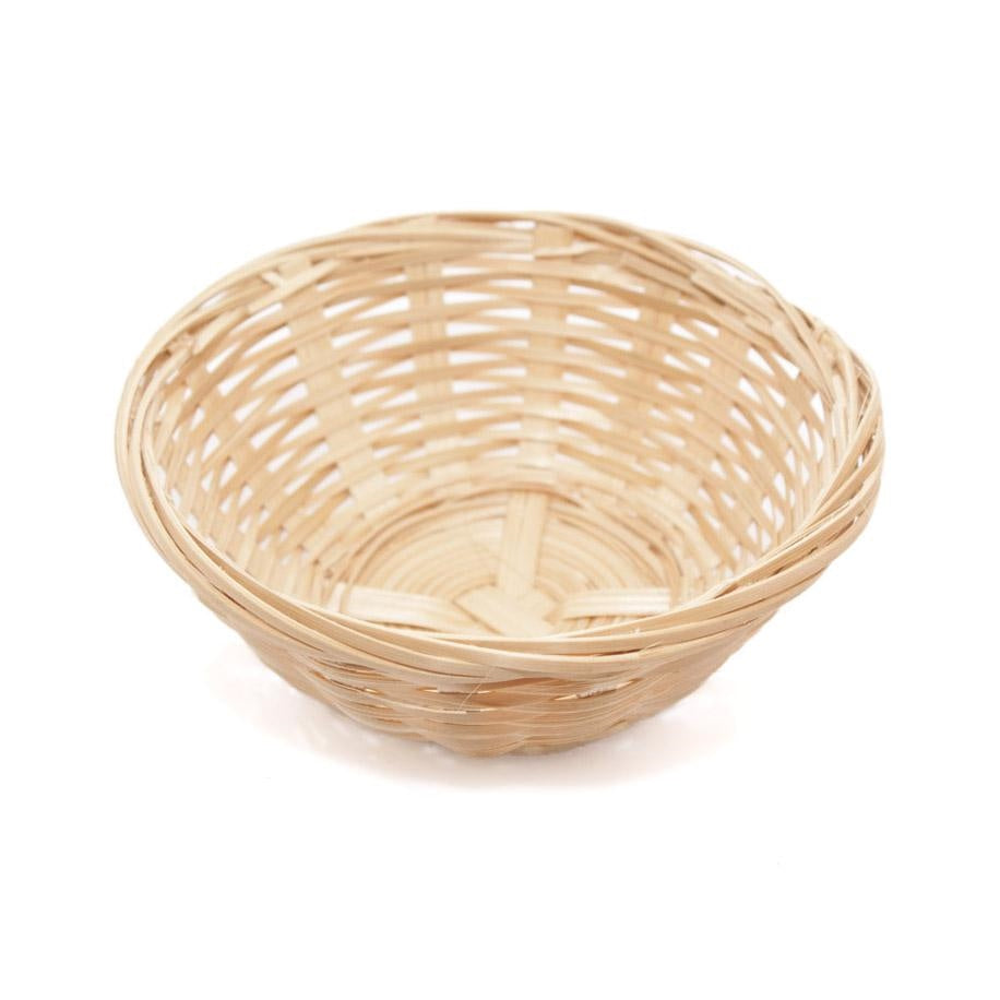 Cestino portapane rotondo in bambu', Ø12,5 cm (kit da 10)