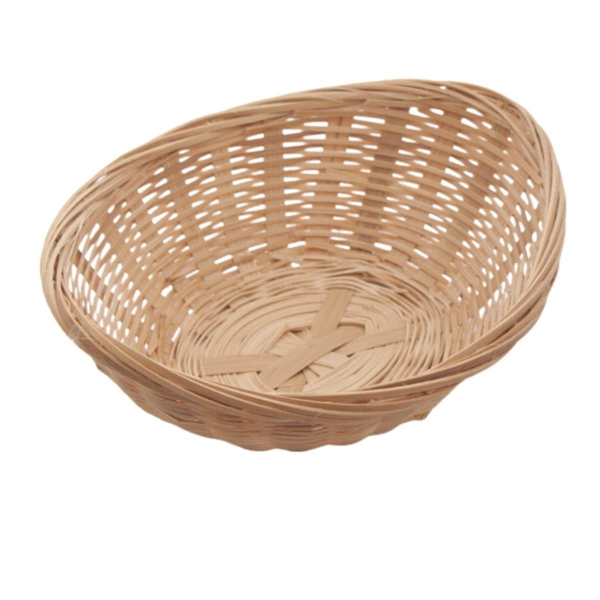 Cestino portapane ovale in bambu', 17,5x13H6 cm (kit da 10)