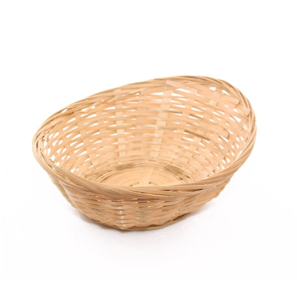 Portapane ovale in bambù, 25x18H8 cm (kit da 10)
