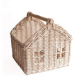 Cestino in midollo a forma di casetta, 25x25x25 cm
