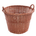 Cesto espositore rotondo in vimini rosso, Ø50H36 cm