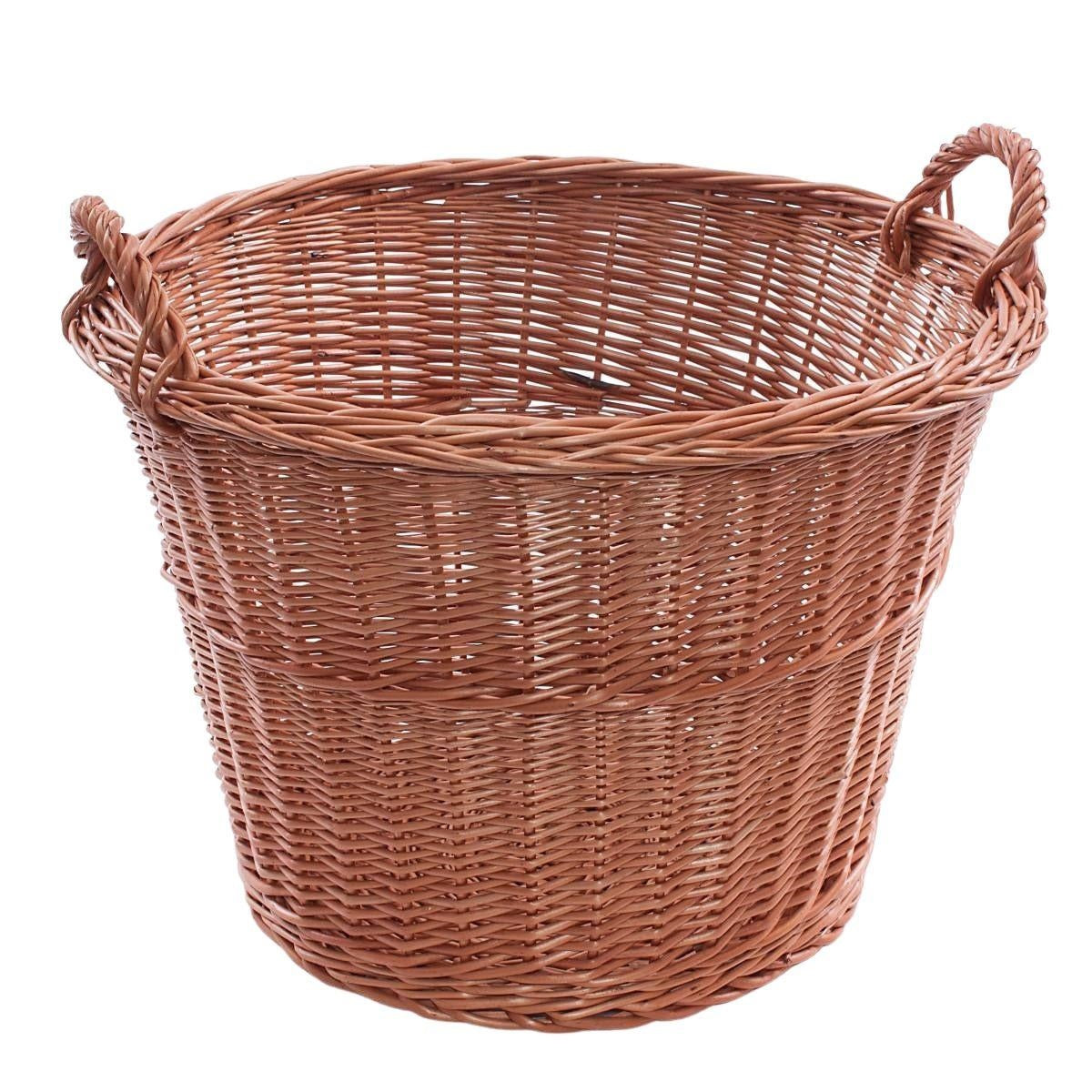 Cesto espositore rotondo in vimini rosso, Ø50H36 cm