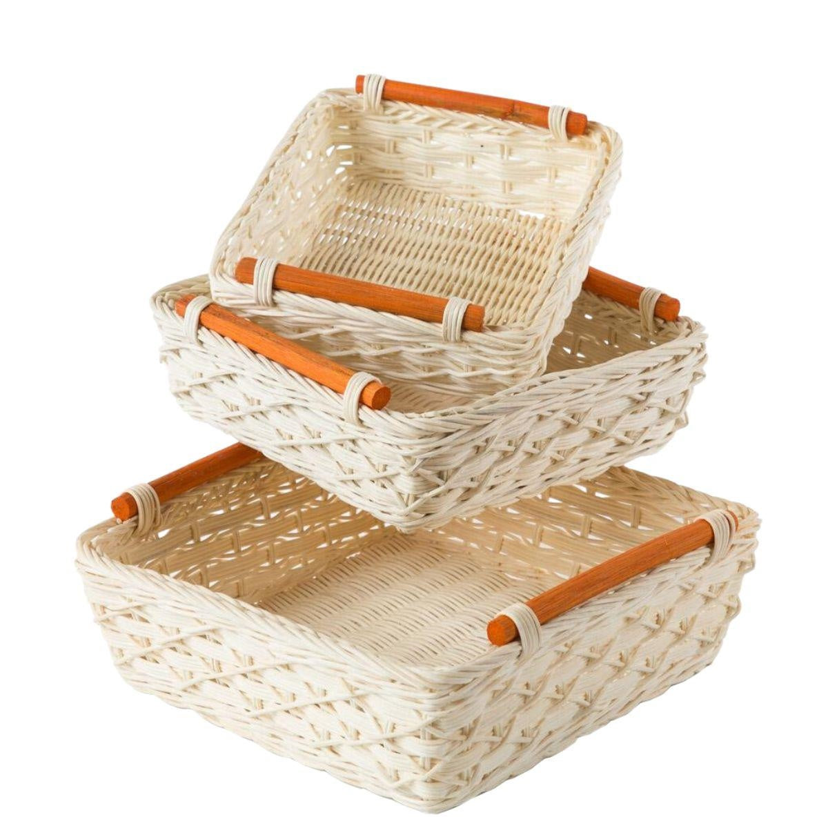Vaschetta in midollo, set di 3, 26x26x8 cm