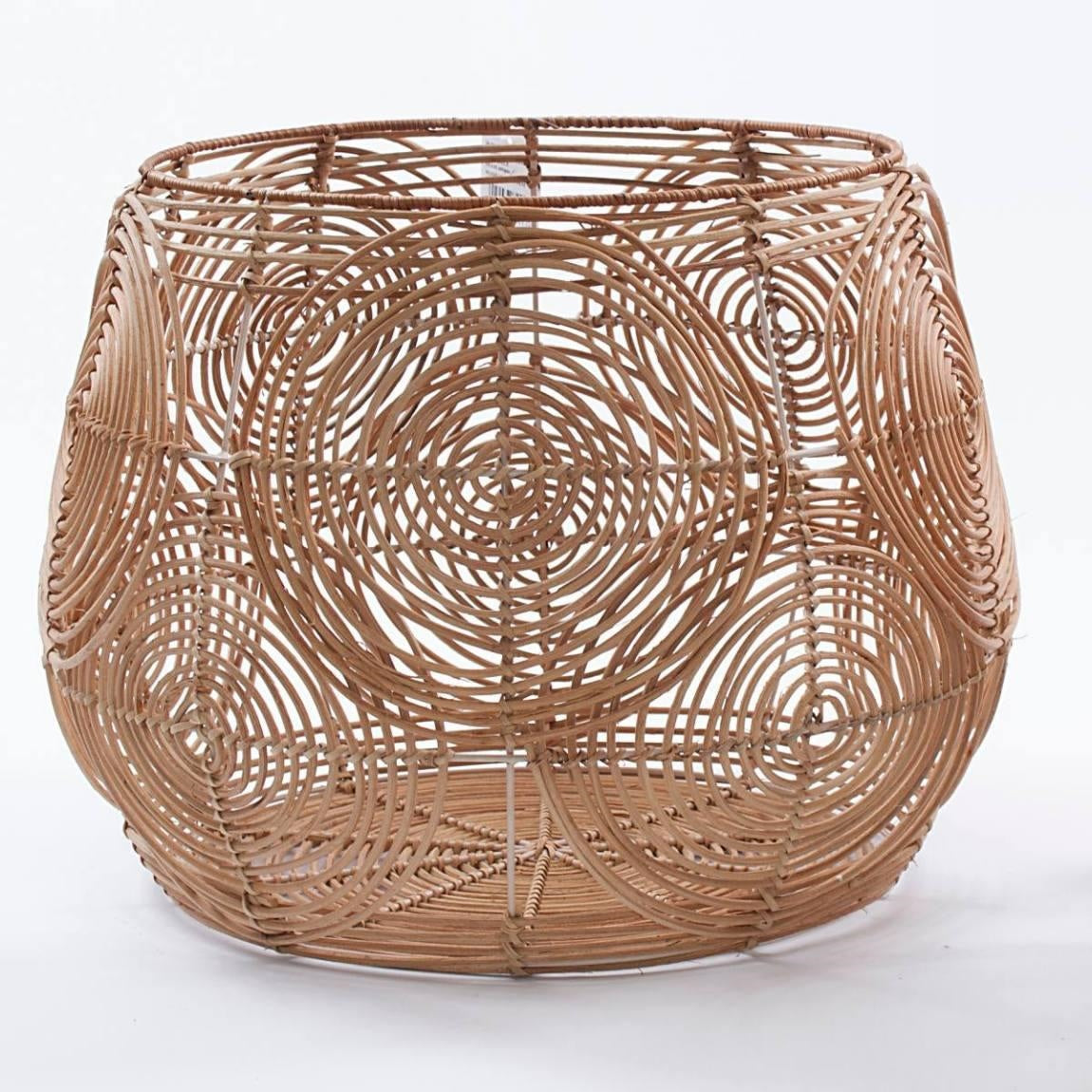 Cesto in rattan naturale, Ø40x40 cm