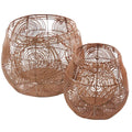 Cesta in rattan, set di 2, Ø40H40 cm