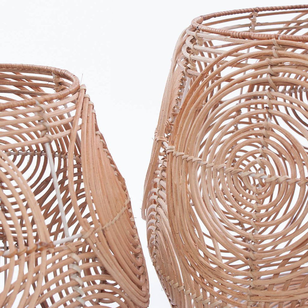 Cesta in rattan, set di 2, Ø40H40 cm