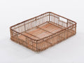 Vassoio in rattan naturale, 38x26x7 cm (kit da 3)