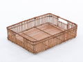 Vassoio in rattan naturale, 43x30H8 cm