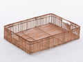 Vassoio in rattan naturale, 48x35H9 cm