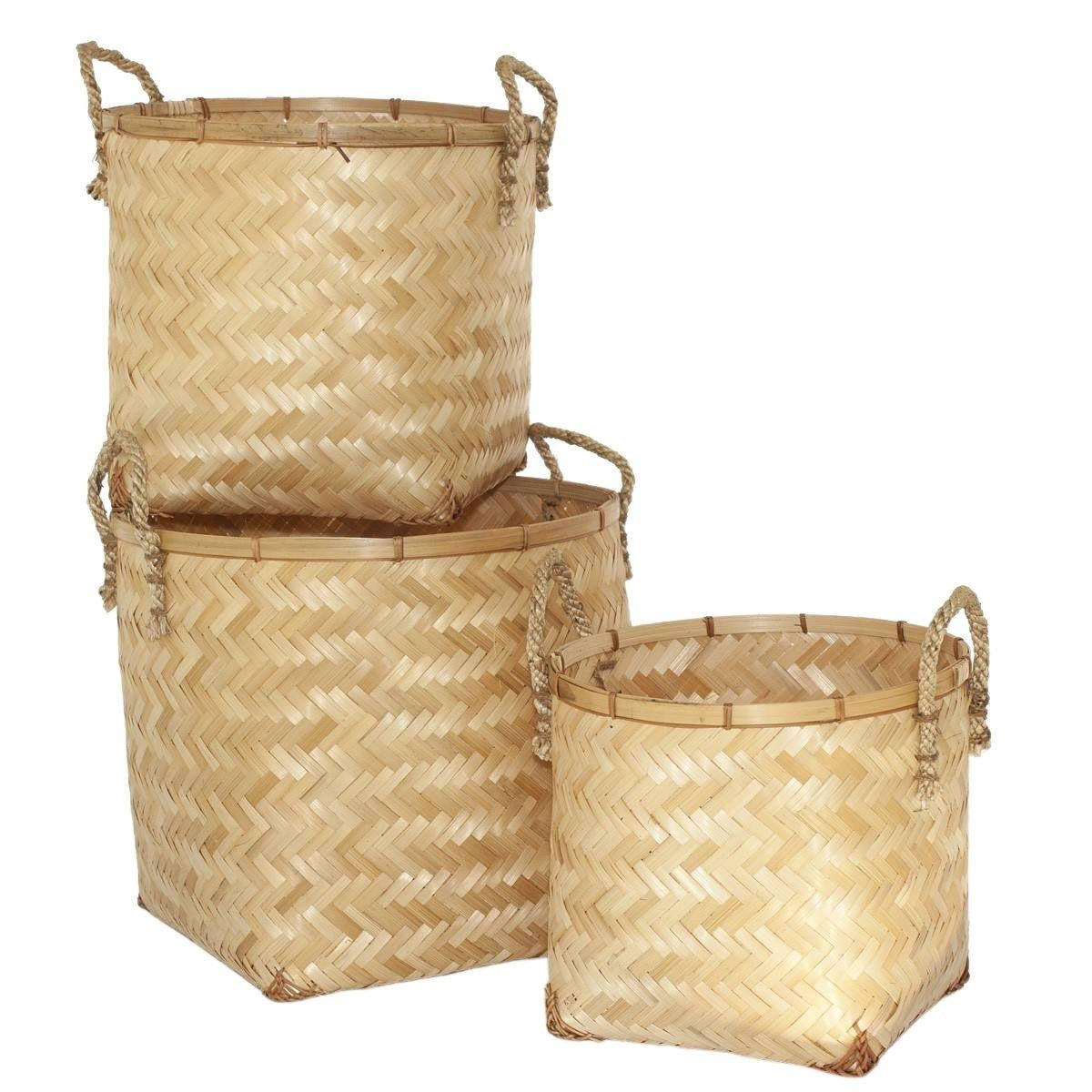 Cesta in bambù, Ø40x34 cm