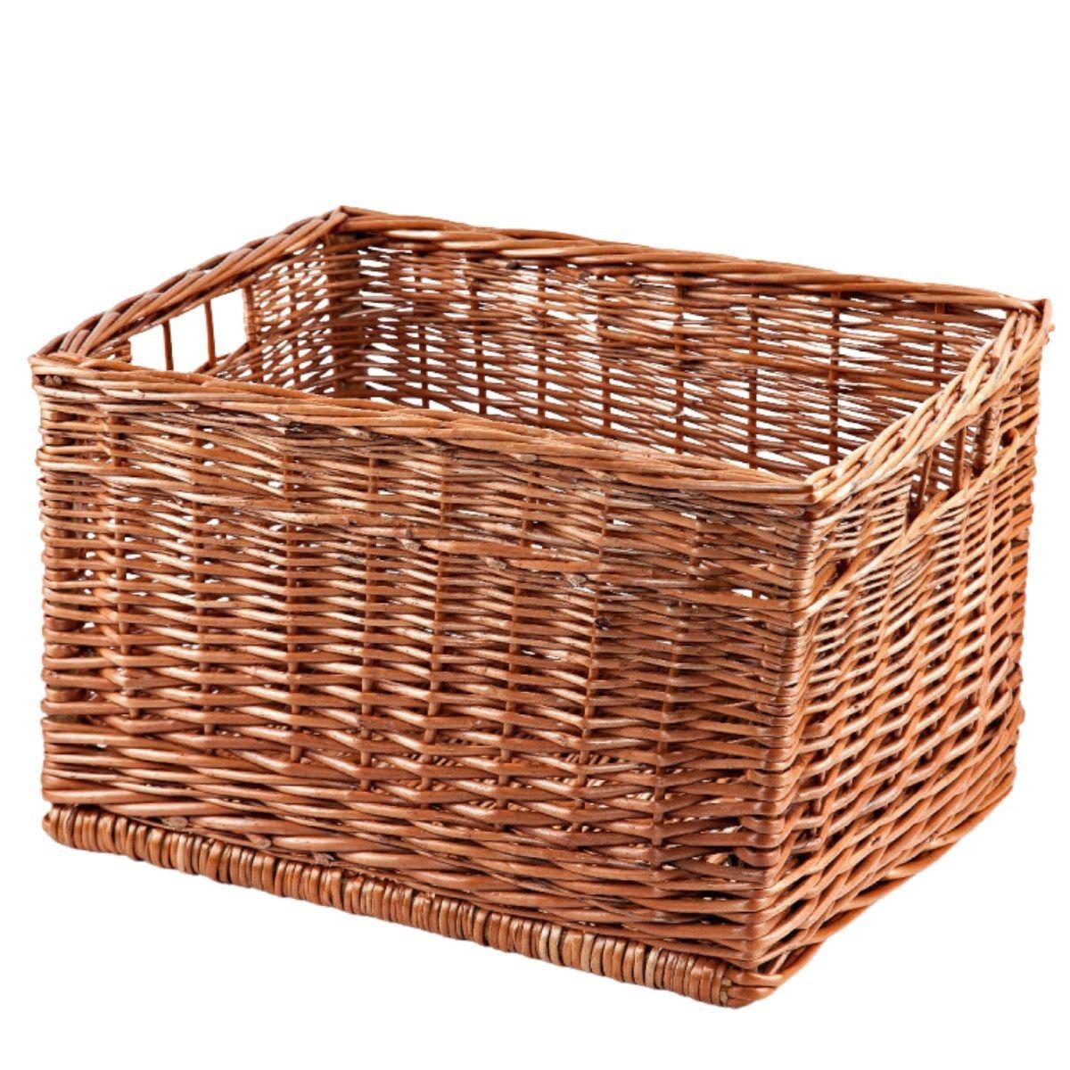 Cesto espositore in vimini rosso, 45x35H27 cm