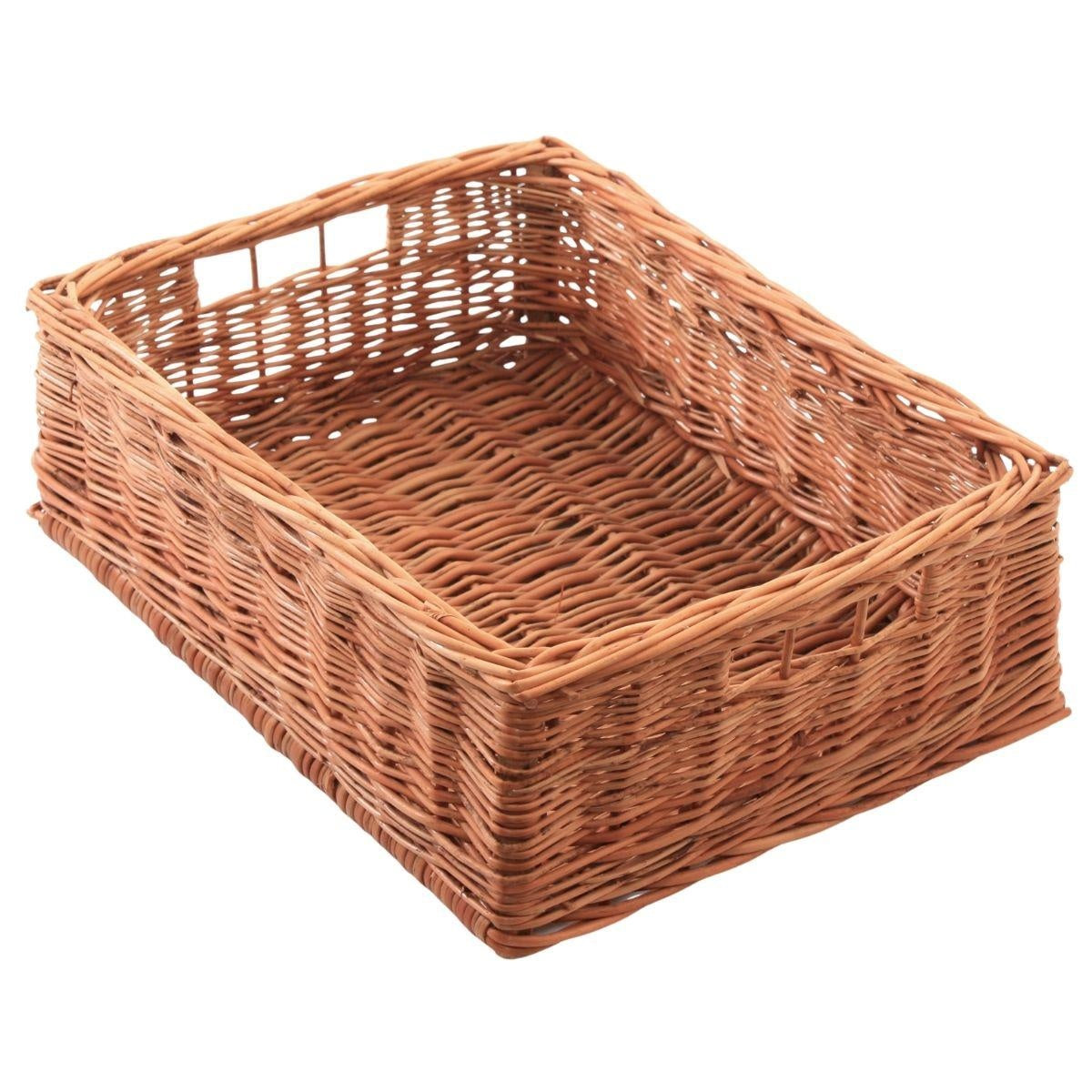 Espositore in vimini rosso, 46x35x16 cm