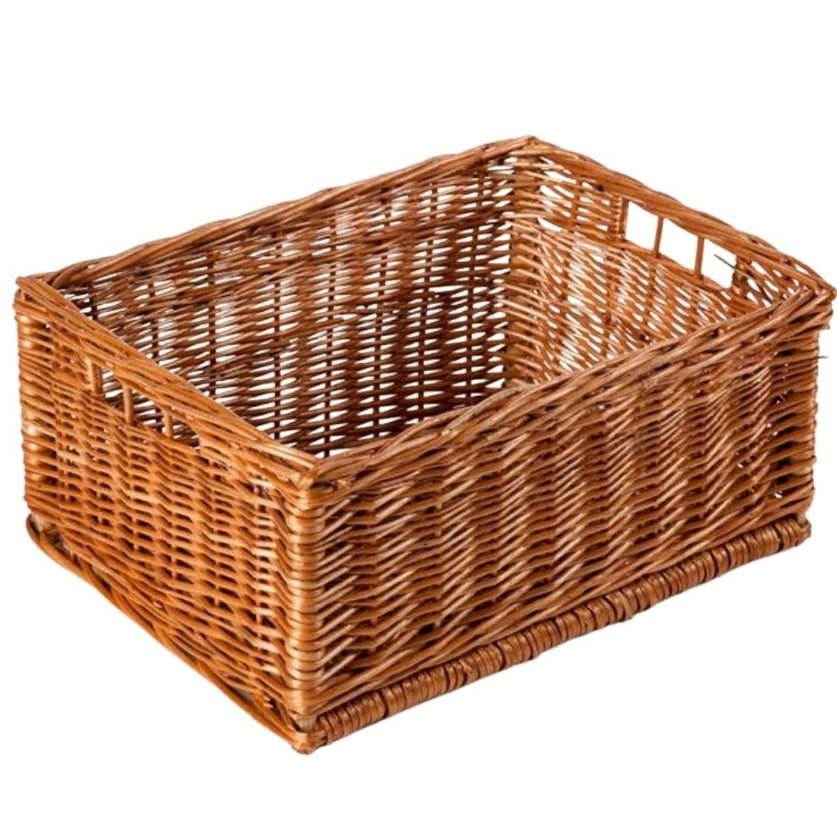Espositore in vimini rosso, 54x40x20 cm