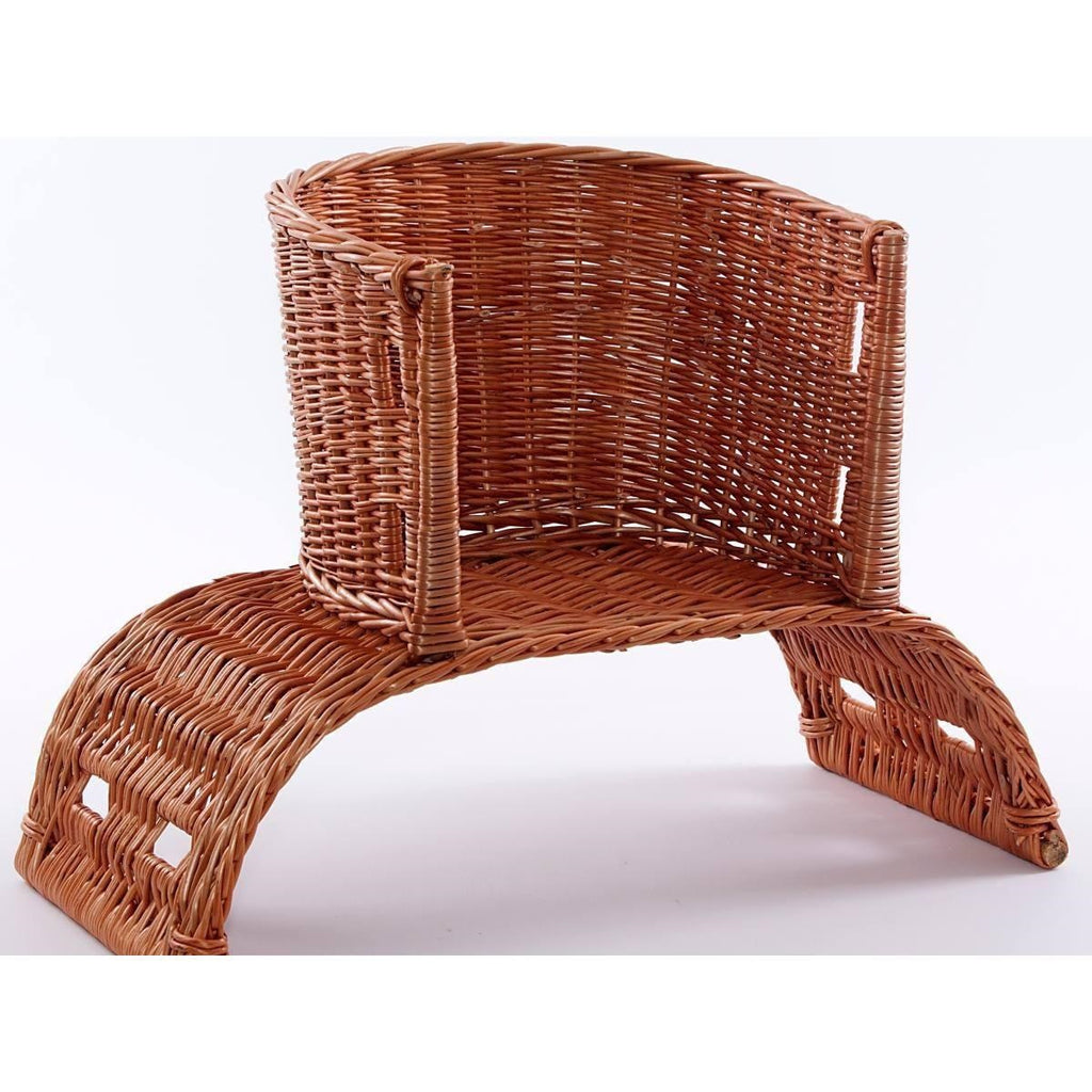 Sella per pony in vimini rosso per bambini, 68x30x44 cm