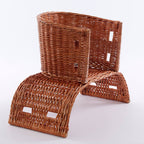Sella per pony in vimini rosso per bambini, 68x30x44 cm