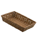 Vaschetta in bambù marrone con filo dorato, 42x27H8 cm (kit da 10)