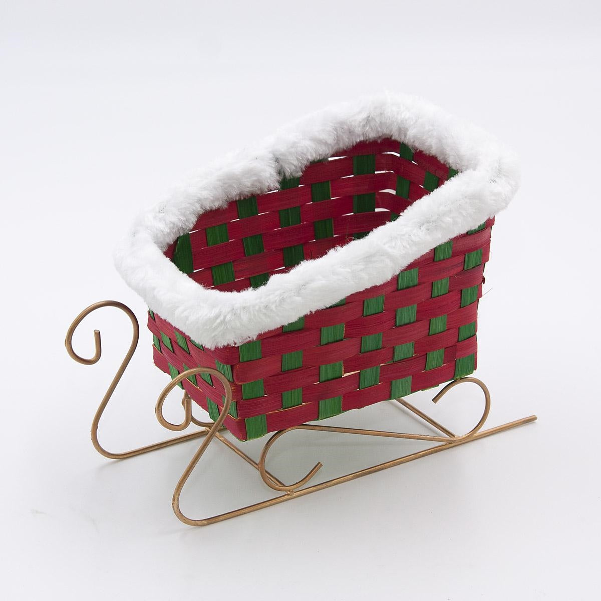 Cesto slitta in bambu', 24x16H15 cm (kit da 5)
