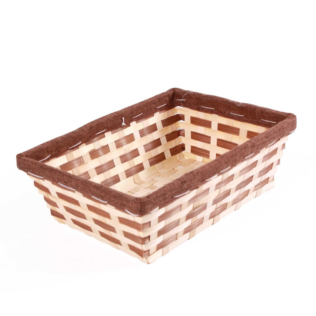 Vaschetta in bambù naturale e marrone, 32x23H10 cm (kit da 10)