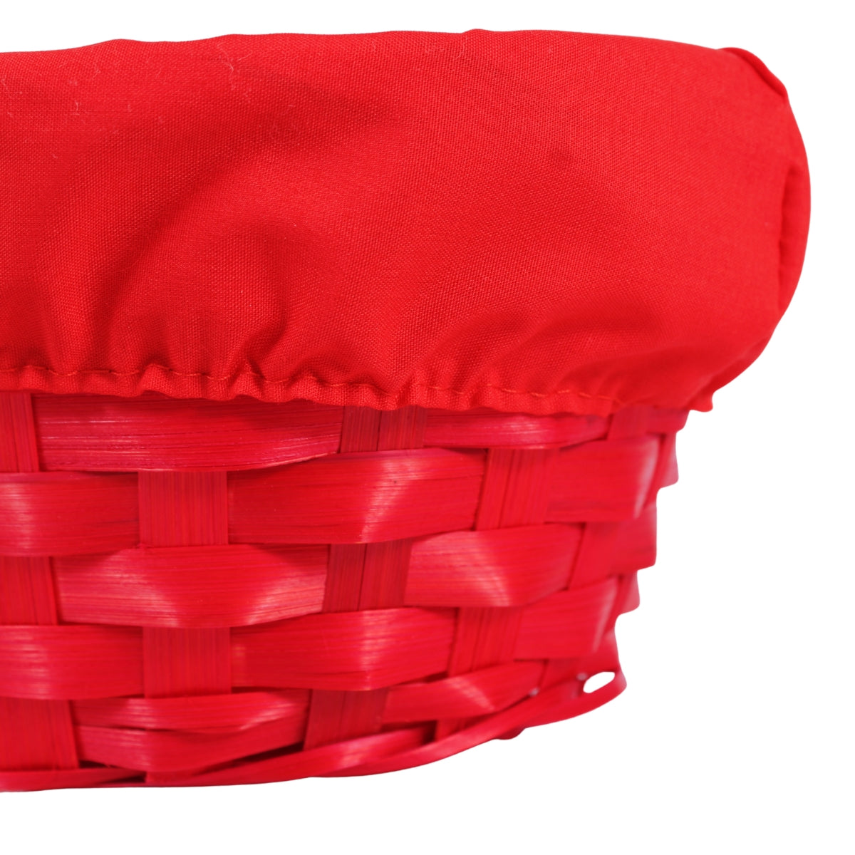 Portapane ovale in bambù rosso con fodera, 24x18H10 cm (kit da 10)