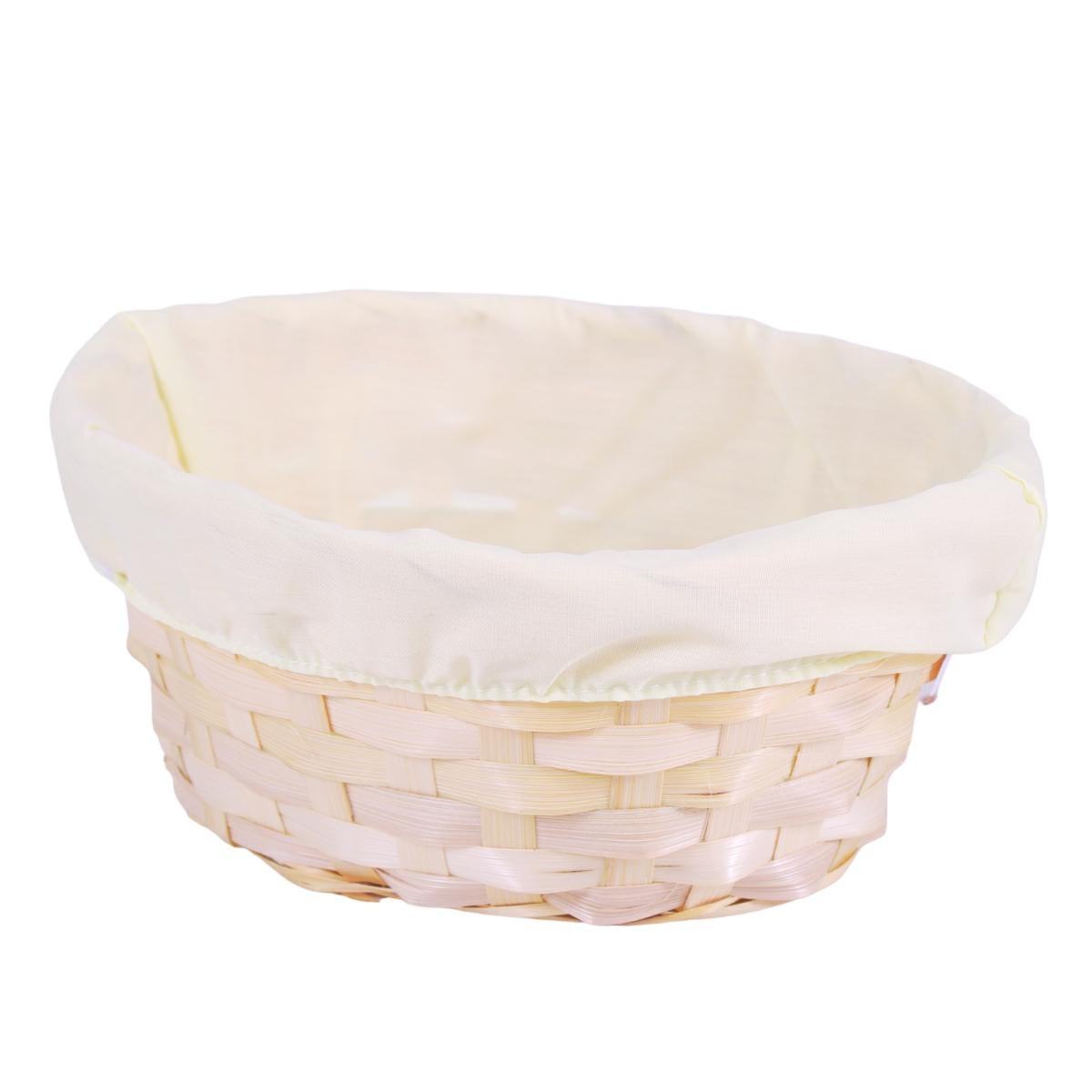 Portapane ovale in bambù naturale con fodera, 24x18x11 cm (kit da 10)