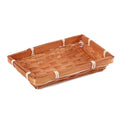 Cestino rettangolare in bambù marrone, 18x12x3 cm (kit da 10)
