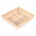 Piattino quadrato in bambù naturale, 15x15H3 cm (kit da 10)