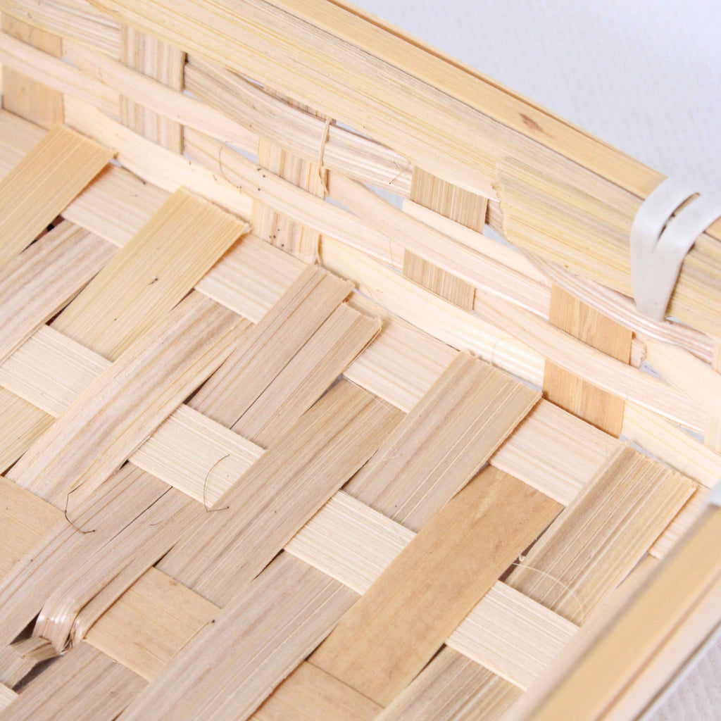 Piattino quadrato in bambù naturale, 15x15H3 cm (kit da 10)