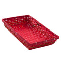 Cesto rosso e oro in bambu', 36,5x24x7 cm (kit da 10)
