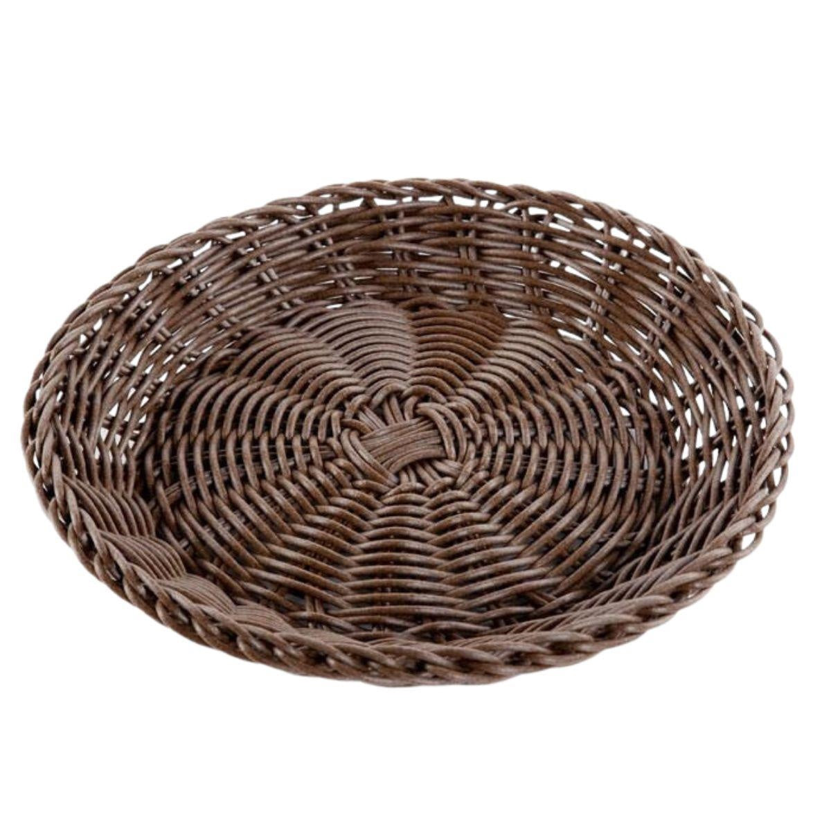 Sottopiatto in pvc marrone, Ø23 cm (kit da 10)