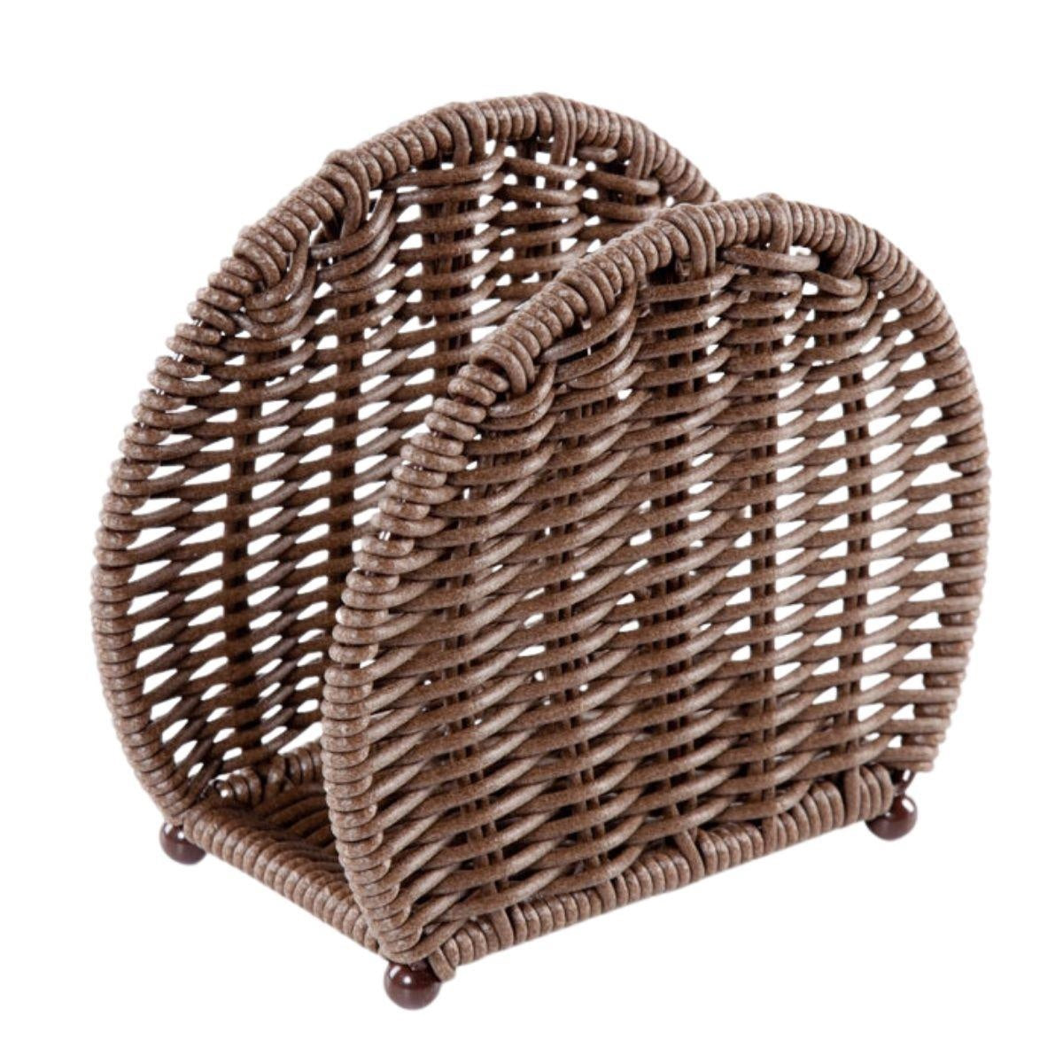 Portatovaglioli in pvc marrone, 14x6H11 cm (kit da 10)