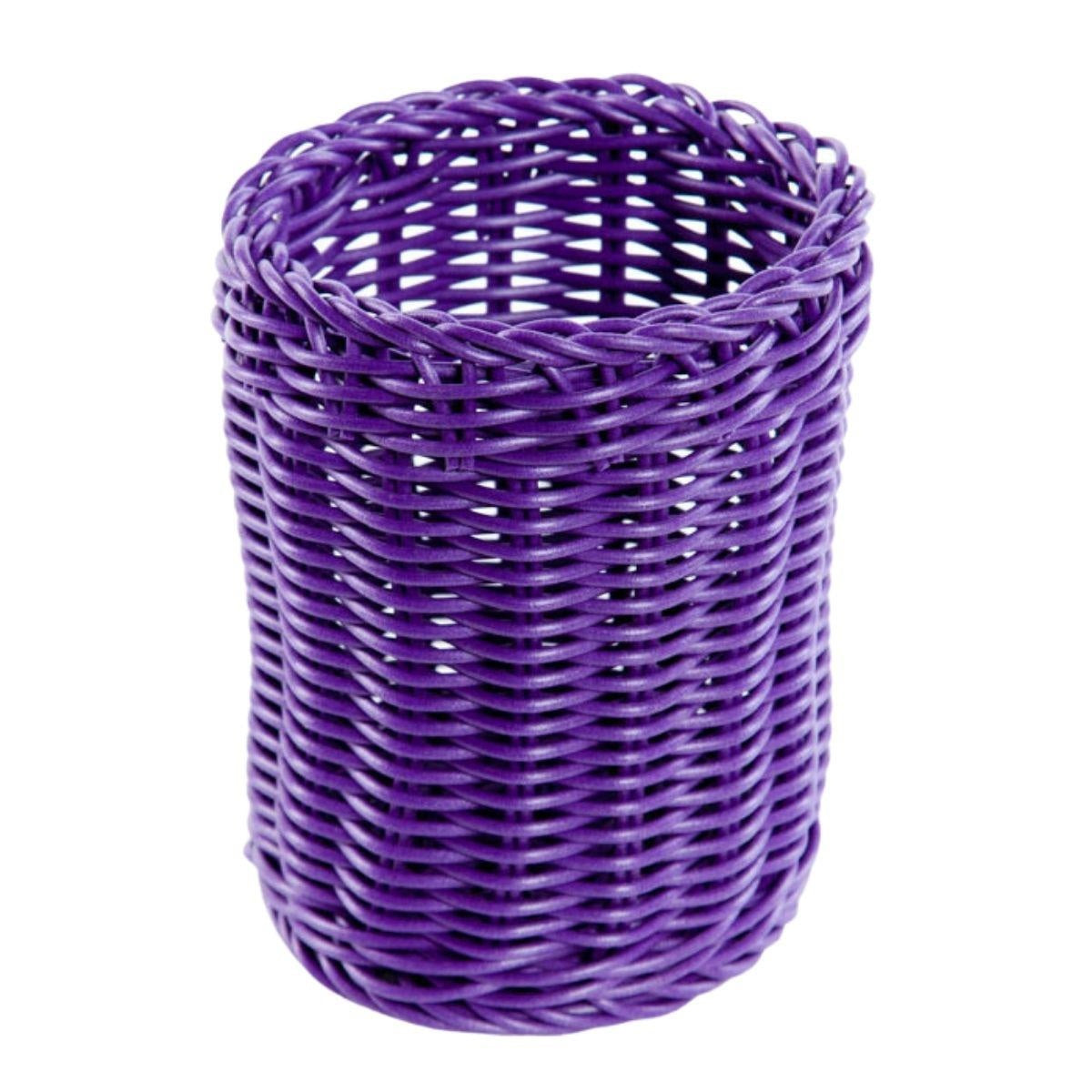 Portagrissini in polipropilene intrecciato viola, Ø11H14 cm (kit da 10)