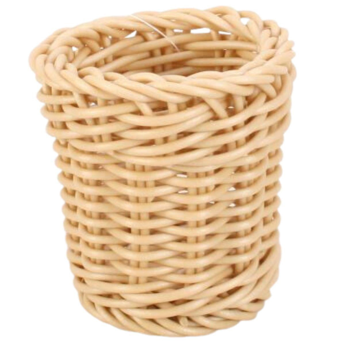 Portabicchieri intrecciato effetto naturale, Ø8H8 cm (kit da 10)