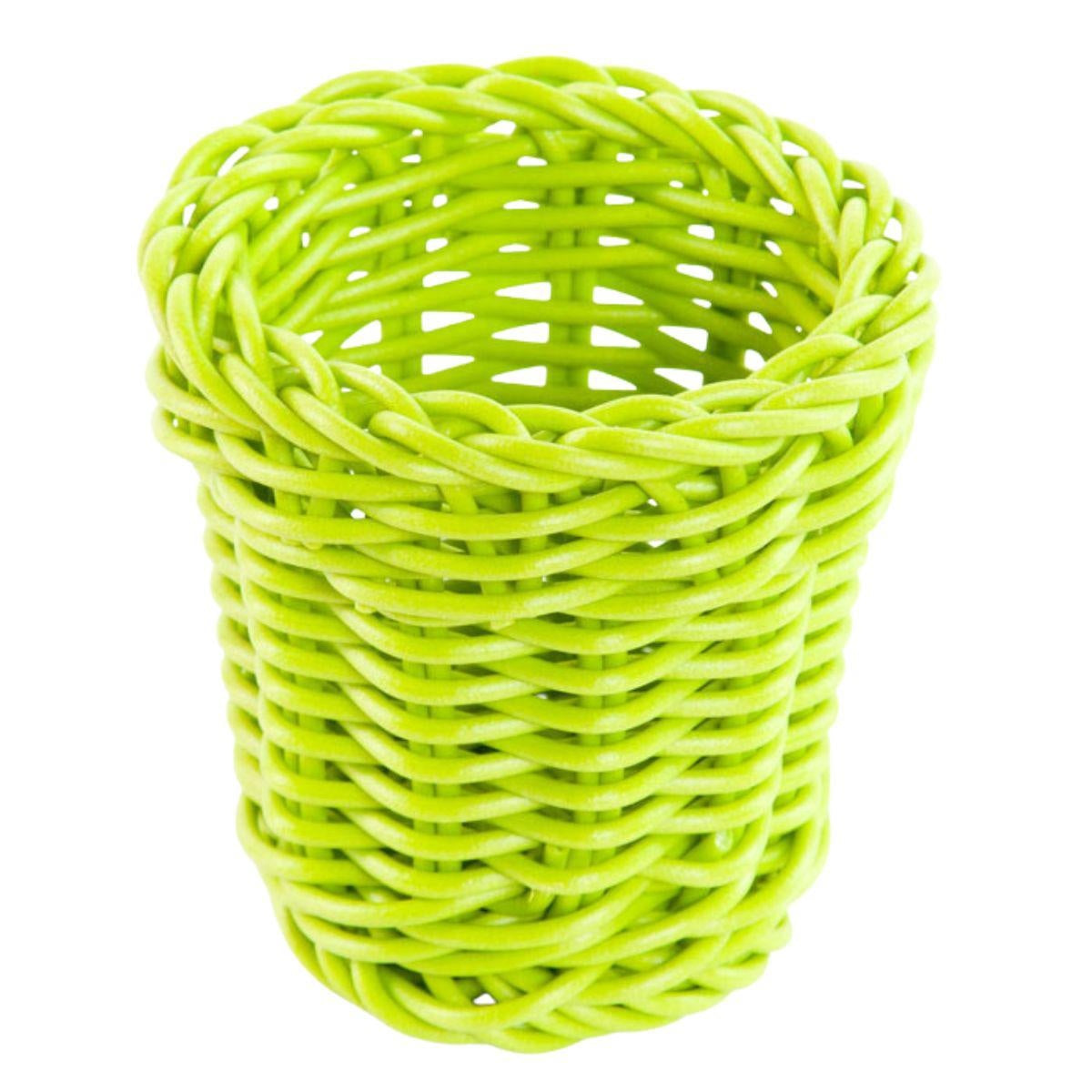 Portabicchieri verde lime in polipropilene intrecciato, Ø8H8 cm (kit da 10)