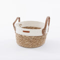 Cesto in seagrass e corda di cotone, Ø22x13 cm (kit da 5)