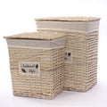 Portabiancheria in vimini, 47x35H55 cm, set di 2