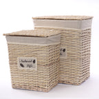 Portabiancheria in vimini, 47x35H55 cm, set di 2