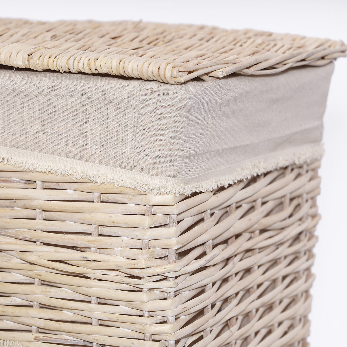 Portabiancheria in vimini, 47x35H55 cm, set di 2