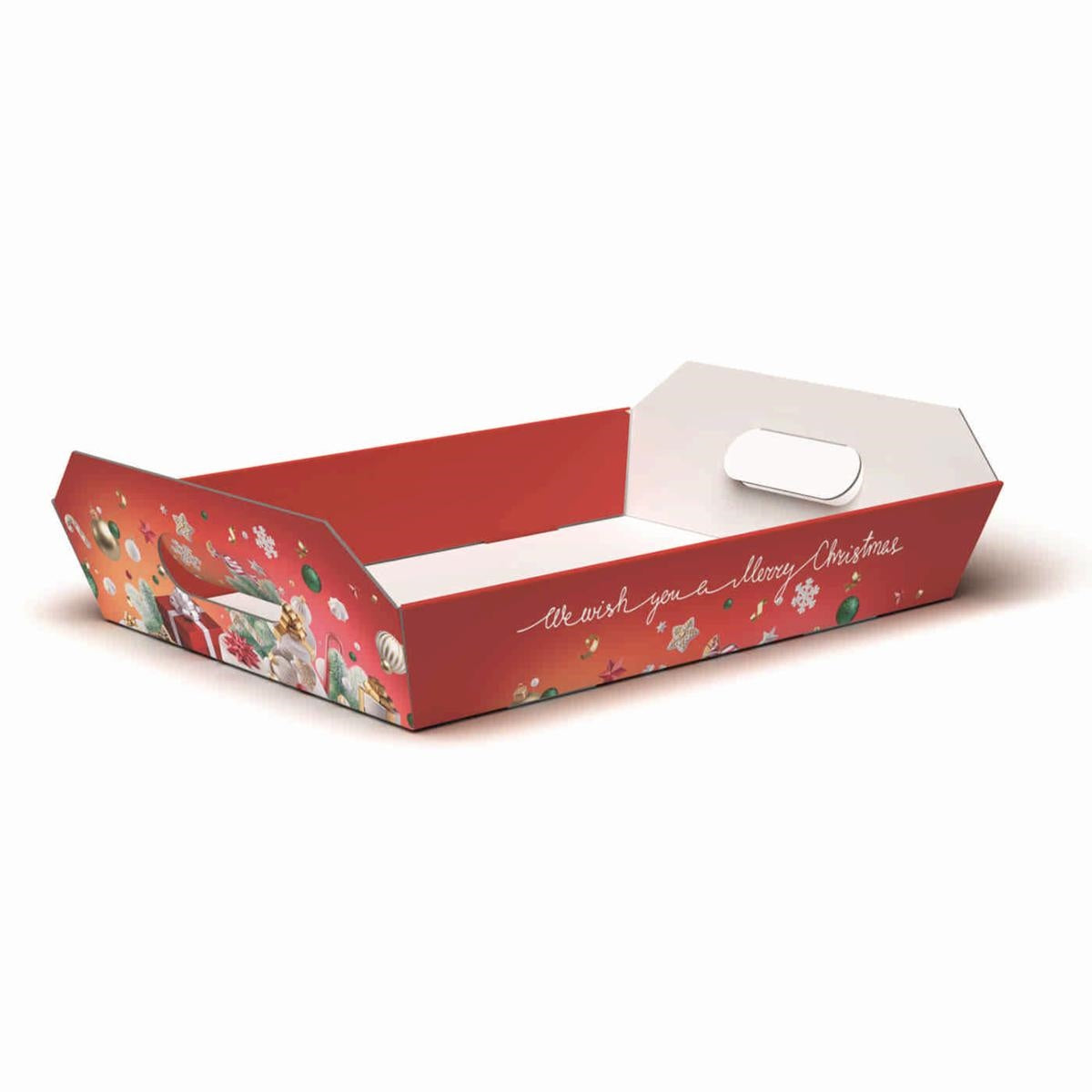 Vassoio in cartone con maniglie, 36x28x6 cm (kit da 10)