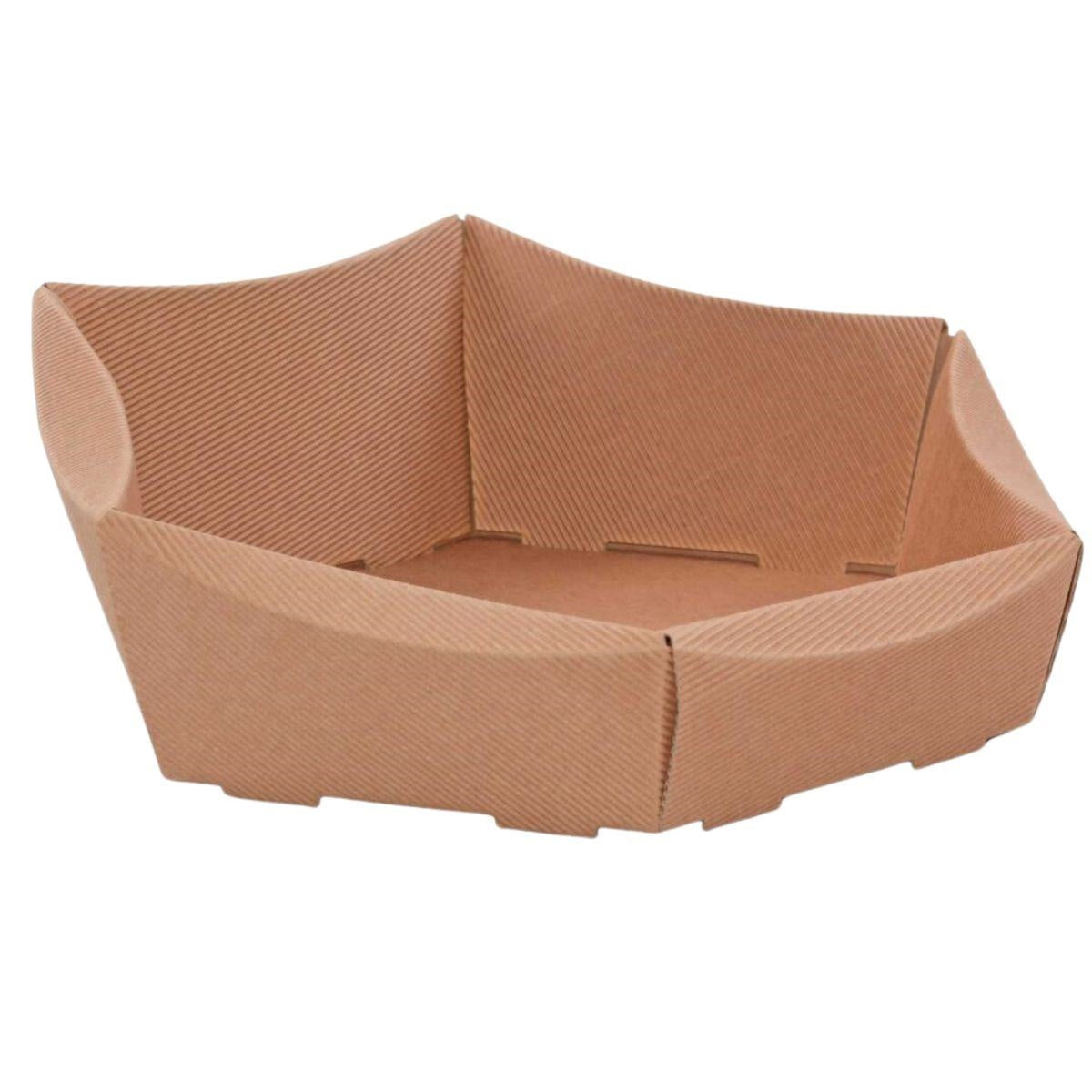 Vassoio in cartone avana, 32x26H12 cm (kit da 10)