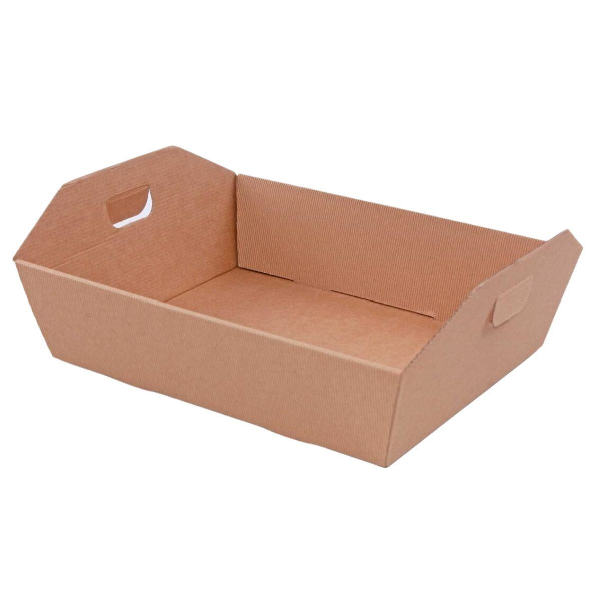 Vassoio in cartone avana, 31x24,5x6 cm (kit da 10)