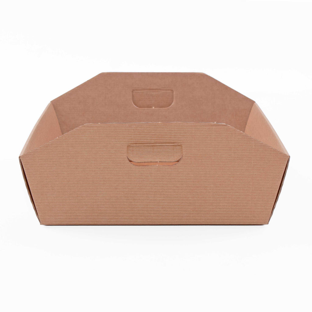 Vassoio in cartone avana, 31x24,5x6 cm (kit da 10)