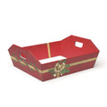 Vassoio in cartone con maniglie e fiocco, 46x34H10 cm (kit da 10)