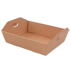 Vassoio in cartone avana, 34x29H10 cm (kit da 10)