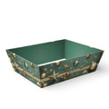Vassoio in cartone verde, 39x30H13 cm (kit da 10)