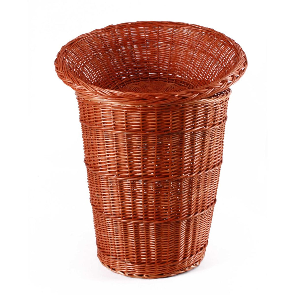 Espositore in vimini rosso con cesto Rulu, Ø60H70 cm